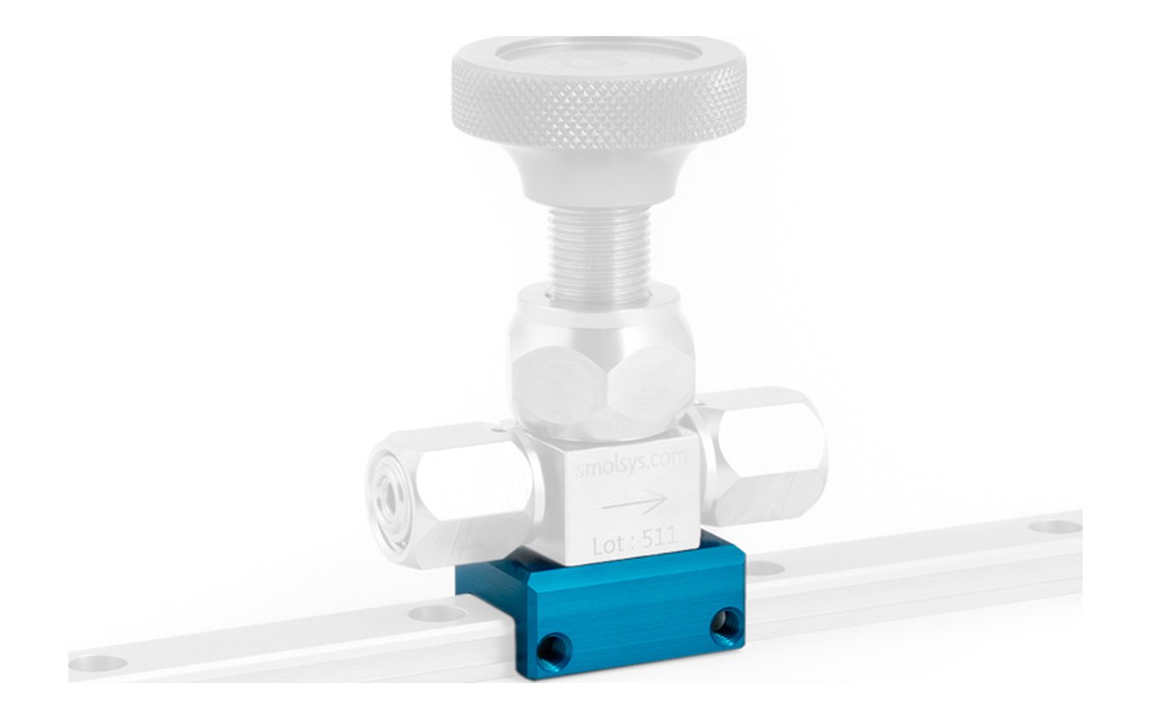 Rail block for 1/4 smolsys valves
